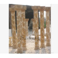 Hand Carved Garden Yellow Corinthian Marble Column Pillar